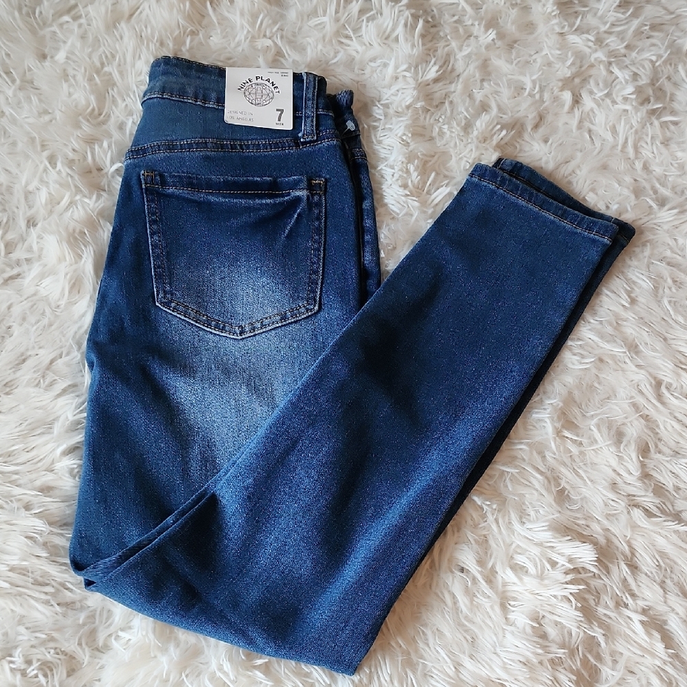 Nine Planet Los Angeles Brand New Blue  Wash Skinny Jeans High Rise